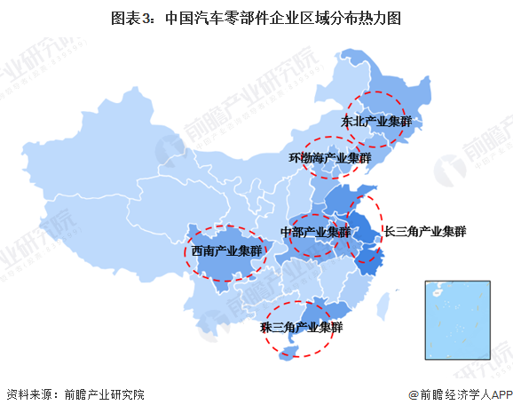 米博体育【干货】汽车零部件行业家当链全景梳理及区域热力舆图(图3)